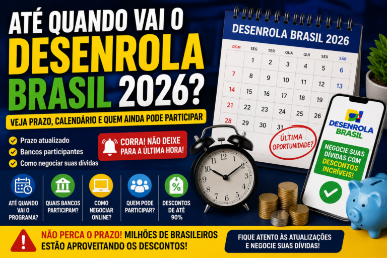 Até quando vai o Desenrola Brasil 2026? Veja prazo e calendário atualizado