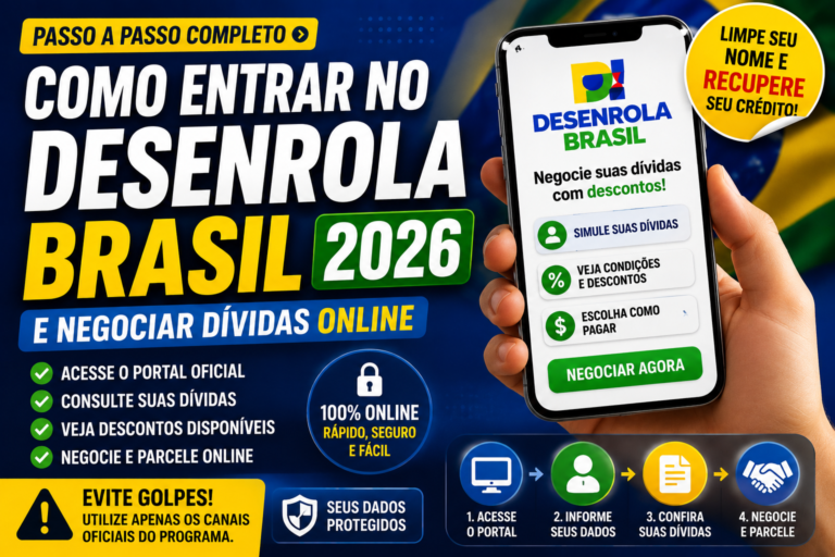 Como entrar no Desenrola Brasil 2026 e negociar dívidas online