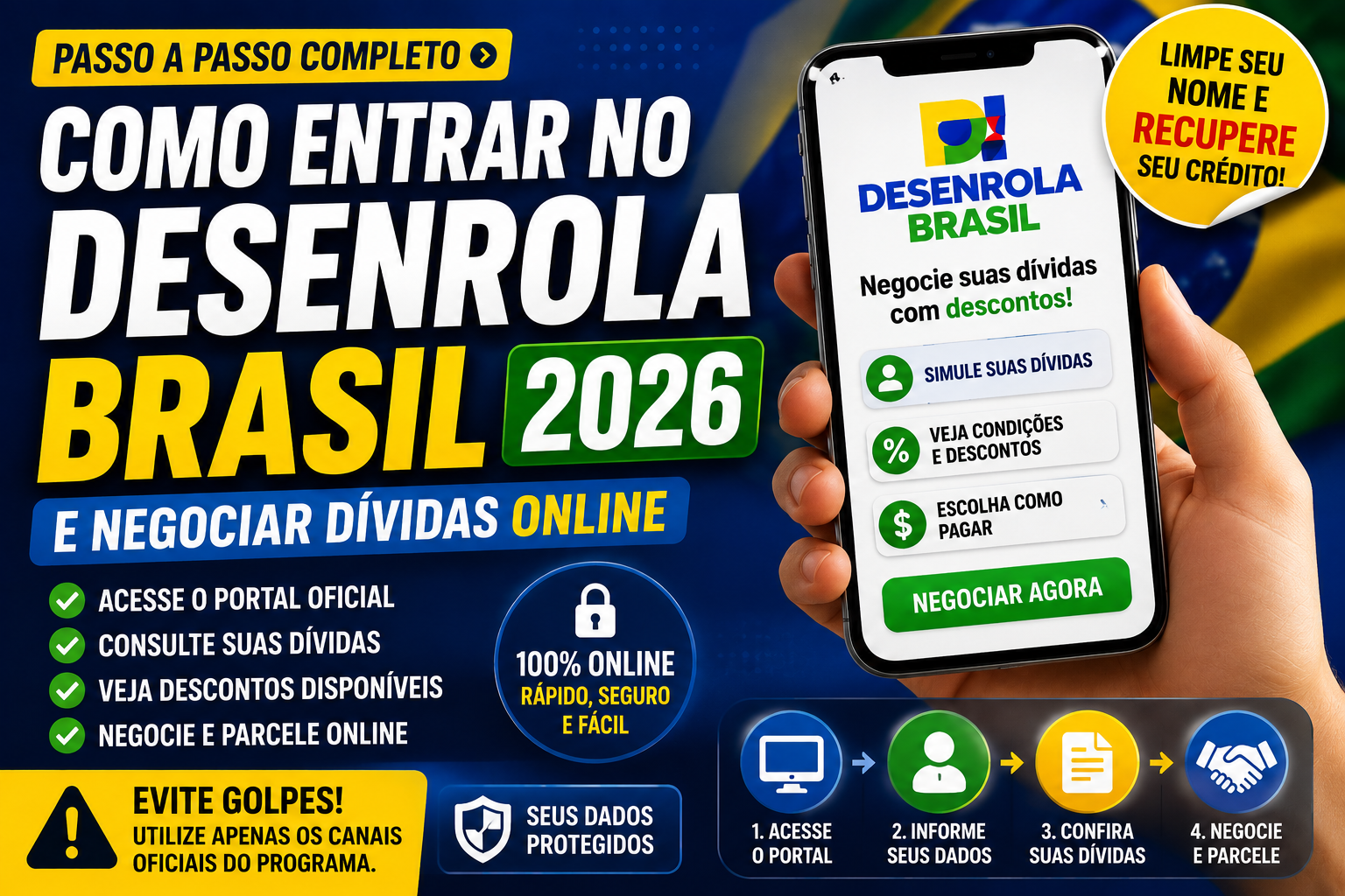 Como entrar no Desenrola Brasil 2026 e negociar dívidas online